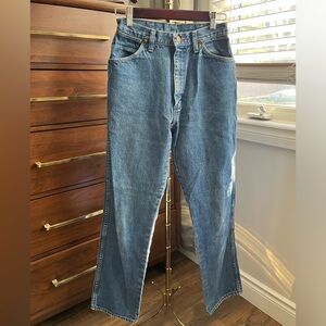 Classic Vintage Wrangler Boot Cut Blue Denim Jeans